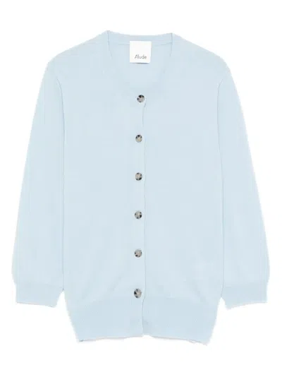 Allude Buttoned Cardigan In Blue