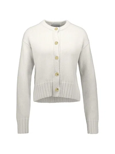 Allude Buttoned Cardigan In White