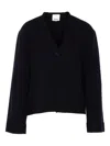 Allude Buttoned-front Pocket Cardigan In Black