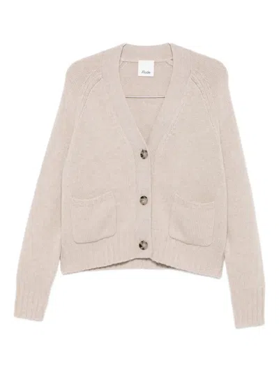 Allude Buttoned Patch-pocket Cardigan In Neutral