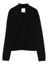 Allude Buttoned Pocket Cardigan In Black