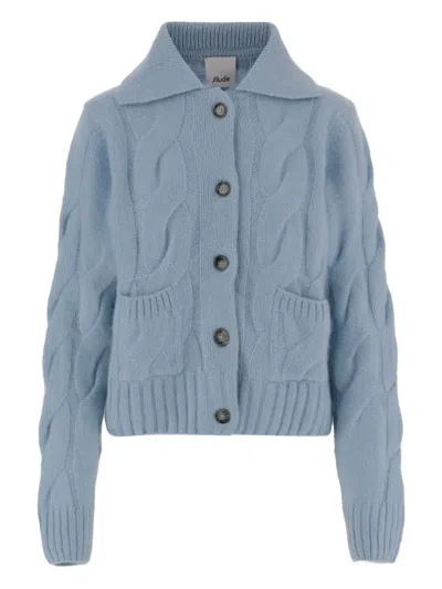 ALLUDE CABLE-KNIT CARDIGAN