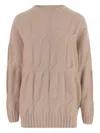 Allude Cashmere And Silk Cable Knit Sweater In Neutral