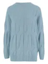 Allude Cashmere And Silk Cable Knit Sweater In Blue