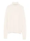 Allude Cable-knit Turtleneck Sweater In Neutral