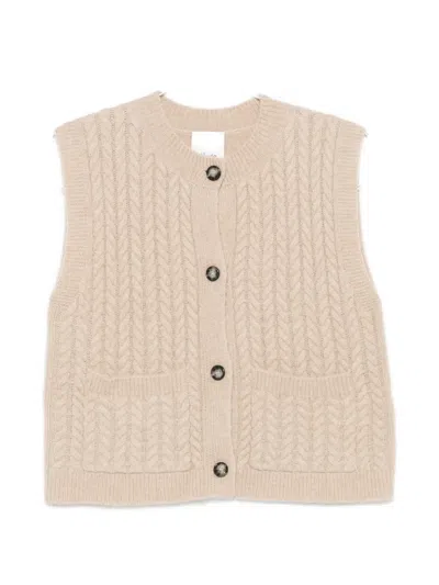 Allude Cable-knit Cashmere Silk Cardigan In Multi