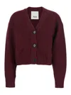 Allude Cardigan In Burgundy