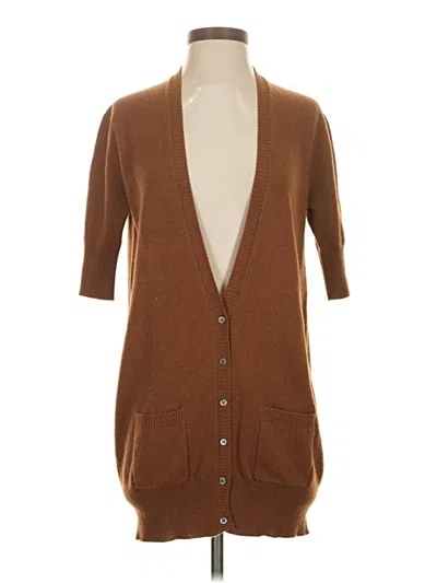 Pre-owned Allude Cardigan Sweater In Brown