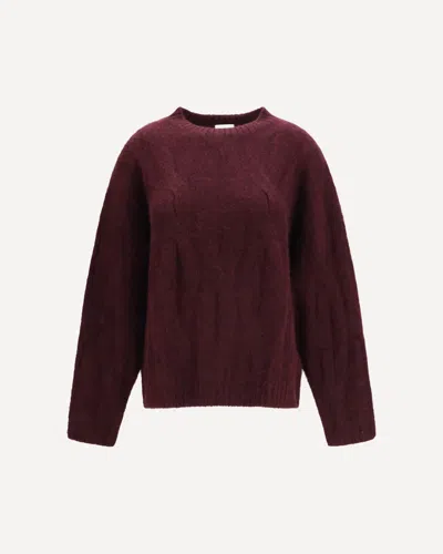 Allude Cashmere And Silk Sweater With Voluminous Sleeves In Purple