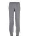 ALLUDE GREY PANTS WITH ELASTIC WAIST IN WOOL AND CASHMERE WOMAN