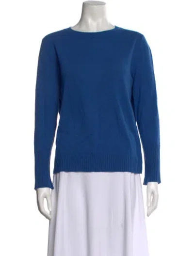 Pre-owned Allude Cashmere Bateau Neckline Sweater In Blue