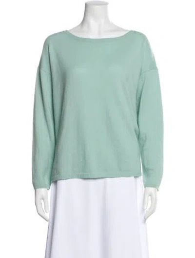 Pre-owned Allude Cashmere Bateau Neckline Sweater In Blue