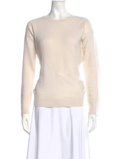 Pre-owned Allude Cashmere Bateau Neckline Sweater In Neutral