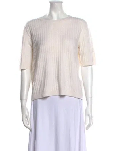 Pre-owned Allude Cashmere Bateau Neckline Sweater In Neutral