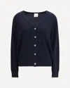 Allude V-neck Button Cardigan In Blue