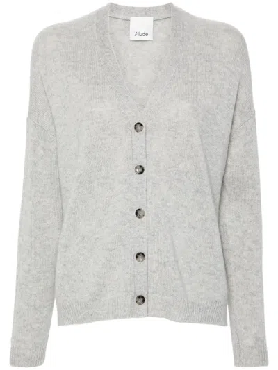 Allude Cashmere Cardigan In Grey