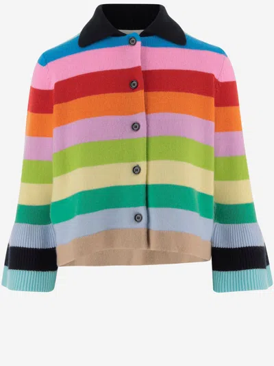 Allude Cashmere Cardigan In Multi