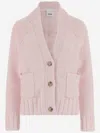 Allude Cashmere Cardigan In Pink