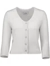 Allude Cashmere Cardigan In White