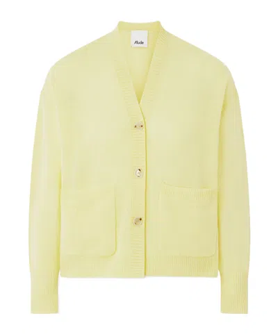 Allude Cashmere Cardigan In Yellow