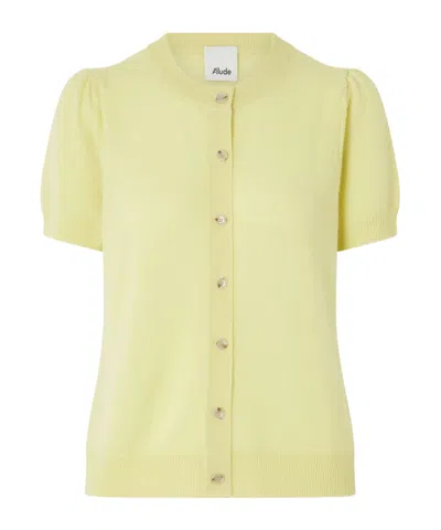 Allude Cashmere Cardigan In Yellow