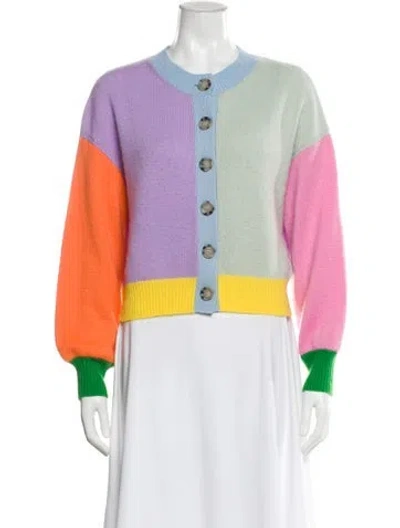Pre-owned Allude Cashmere Colorblock Pattern Sweater In Multi