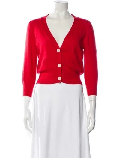 Pre-owned Allude Cashmere Cowl Neck Sweater In Red
