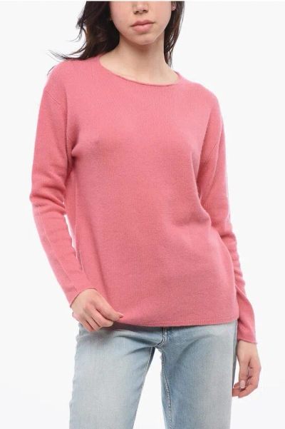 Allude Cashmere Crew-neck Sweater In Pink