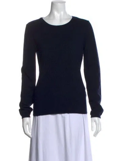 Pre-owned Allude Cashmere Crew Neck Sweater In Black