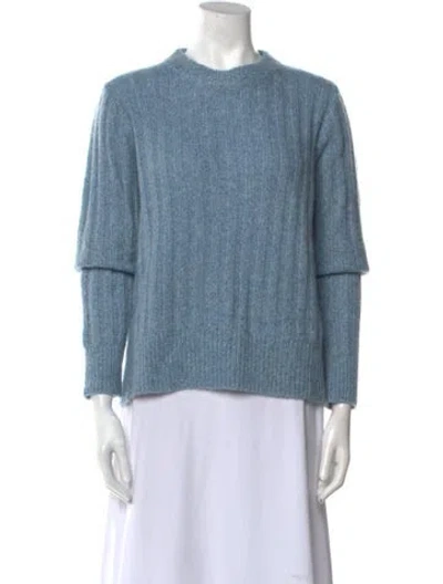 Pre-owned Allude Cashmere Crew Neck Sweater In Blue