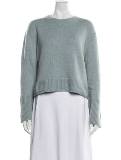 Pre-owned Allude Cashmere Crew Neck Sweater In Blue