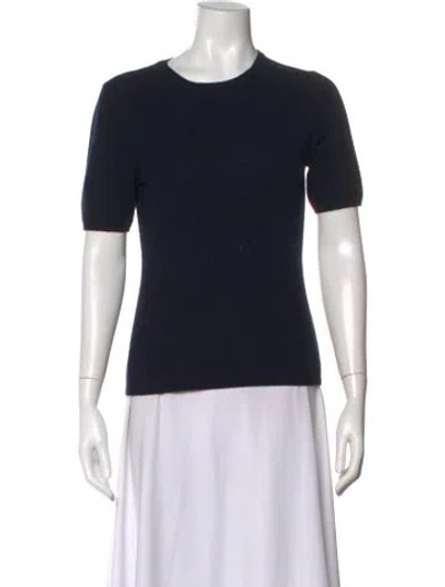 Pre-owned Allude Cashmere Crew Neck Sweater In Blue