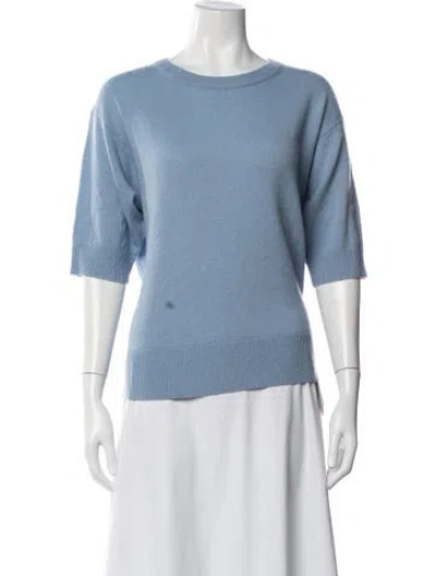 Pre-owned Allude Cashmere Crew Neck Sweater In Blue