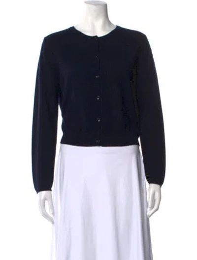 Pre-owned Allude Cashmere Crew Neck Sweater In Blue