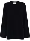 Allude Cashmere Crew-neck Sweater In Blue