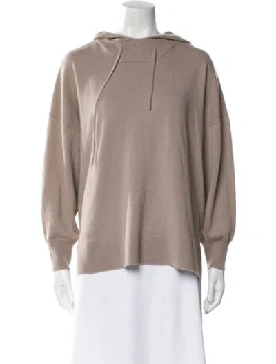 Pre-owned Allude Cashmere Crew Neck Sweater In Brown