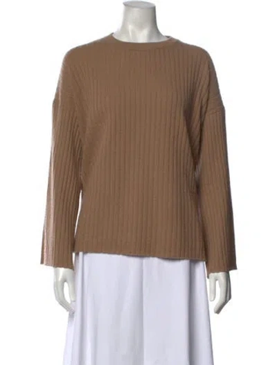 Pre-owned Allude Cashmere Crew Neck Sweater In Brown