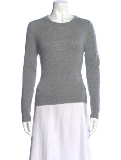Pre-owned Allude Cashmere Crew Neck Sweater In Gray