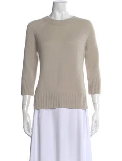 Pre-owned Allude Cashmere Crew Neck Sweater In Gray