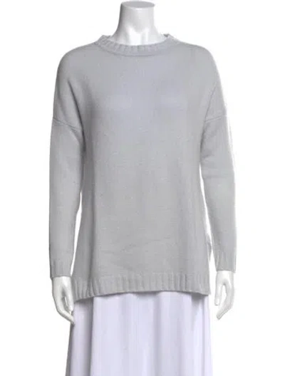 Pre-owned Allude Cashmere Crew Neck Sweater In Gray