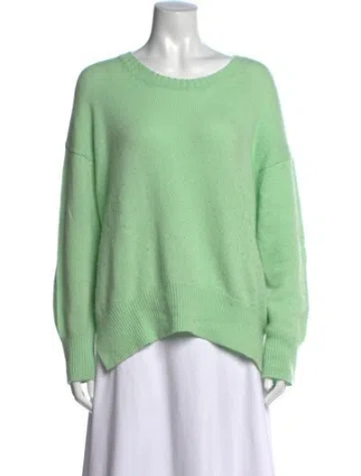 Pre-owned Allude Cashmere Crew Neck Sweater In Green