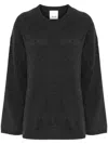 Allude Cashmere Crew-neck Sweater In Grey