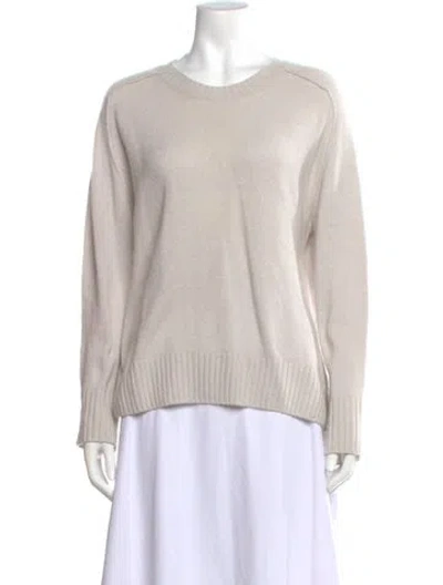 Pre-owned Allude Cashmere Crew Neck Sweater In Neutral