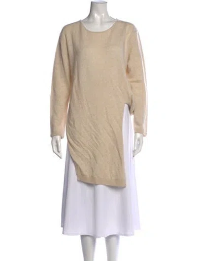 Pre-owned Allude Cashmere Crew Neck Sweater In Neutral