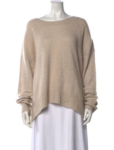 Pre-owned Allude Cashmere Crew Neck Sweater In Neutral
