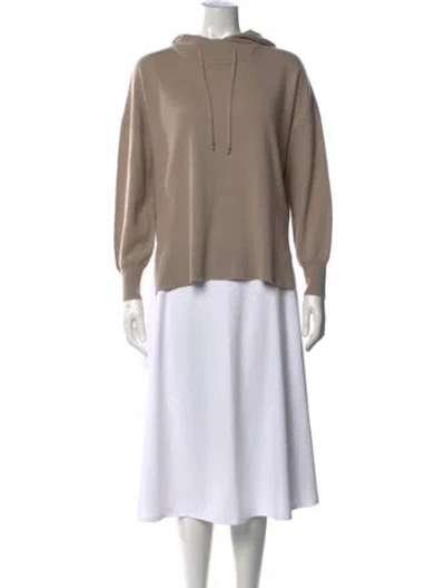 Pre-owned Allude Cashmere Crew Neck Sweater In Neutrals