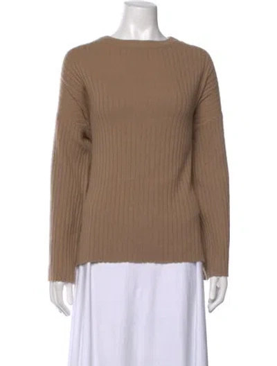 Pre-owned Allude Cashmere Crew Neck Sweater In Neutrals