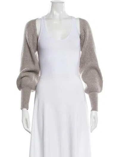 Pre-owned Allude Cashmere Crew Neck Sweater In Neutrals