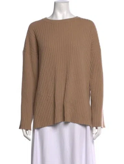 Pre-owned Allude Cashmere Crew Neck Sweater In Neutrals