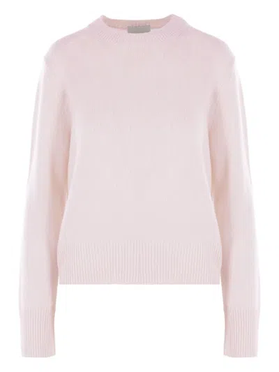 Allude Cashmere Crew-neck Sweater In Pink